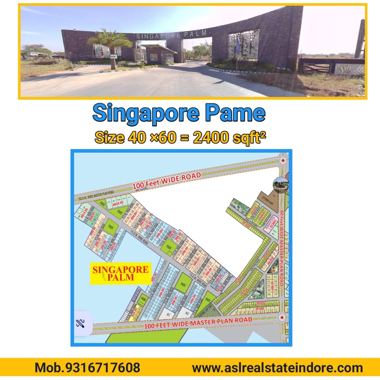 Plot for Sale in Singapore Pam, Super Corridor, Indore